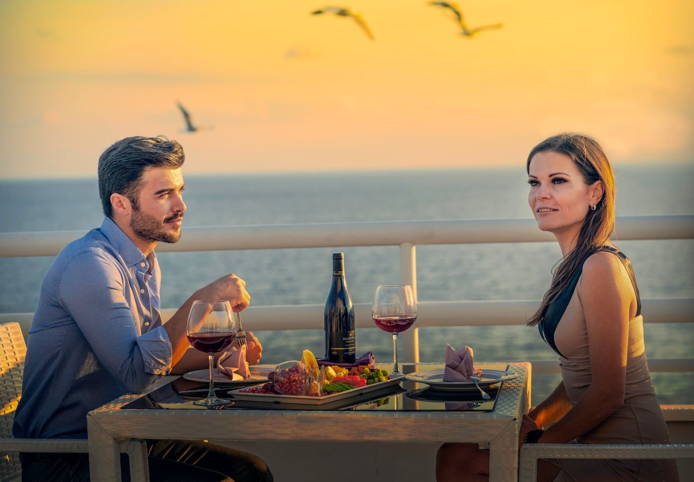Anniversary sunset moment
