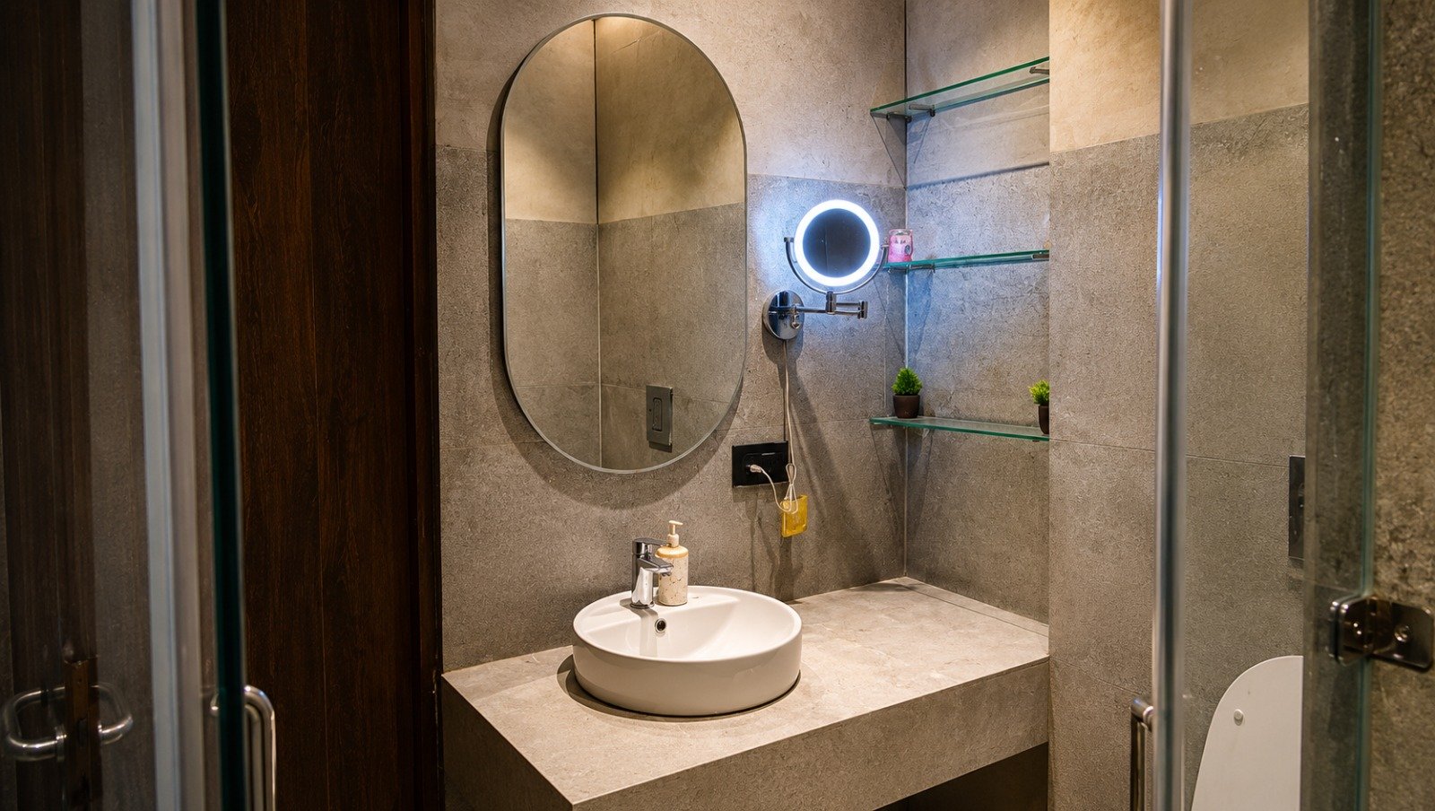 Spa-style bathroom